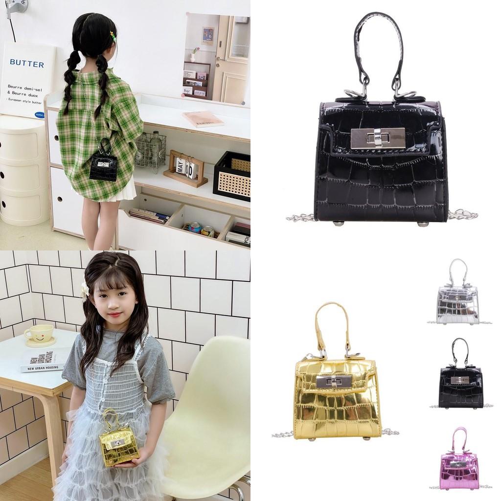 Pu Mini Shoulder Bag For Kid With Laser Stone Texture And Breathable Durable Material