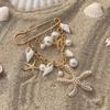 Ocean Style Seashell Brooch Multi-use Pearl Brooch Delicate Gloss Beach Brooch  Summer Party