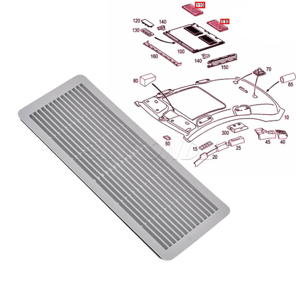 2Pcs Sunroof Ceiling Grille Cover Trim For Mercedes W203 W208 W209 W210 W211 W215 W219 W220 W240 A2117840644