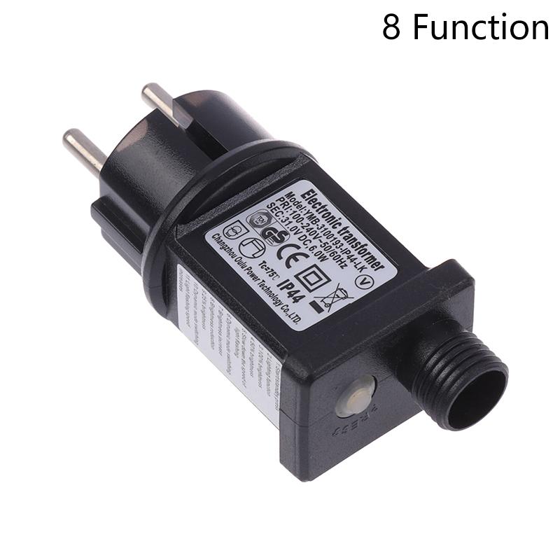 Wtyczka UE AC 220V do 31VDC 6W 8 Funkcji Przełącznik Zasilacz Sterownik Lampy LED Selv Wodoodporny IP44 Oświetlenie Laserowe Zasilanie Europejskie