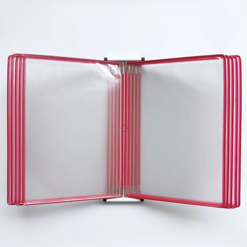 A4 Wall-Mounted 10-Page Swivel Display Folder/Document Holder