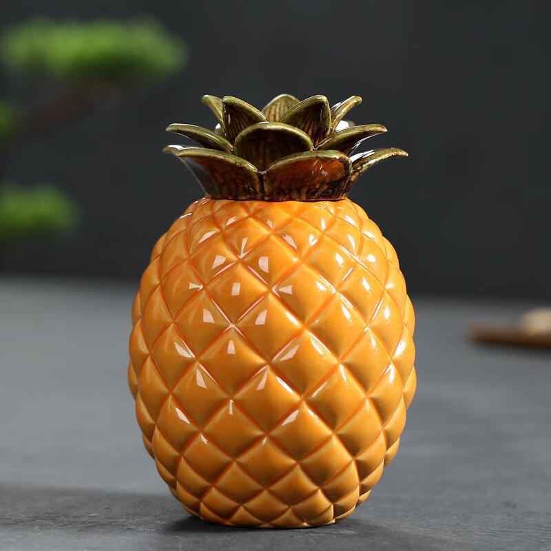 Zhinianhua Ceramic Pineapple Tea Canister