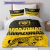 AMAZONAS FC Logo Pattern Bedding Set Quilt Cover Pillowcase Home Decor Gift (1 * duvet cover + 2 * pillowcase, without core)