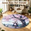 Frieren Beyond Journey's End Personalized Round Rug Support Custom Name, Soft Home Decor Mat