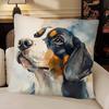 Watercolor Pet Dog Pillow Case Fashion Square Pillowcase Bedroom Sofa Room Ins Decoration Leisure