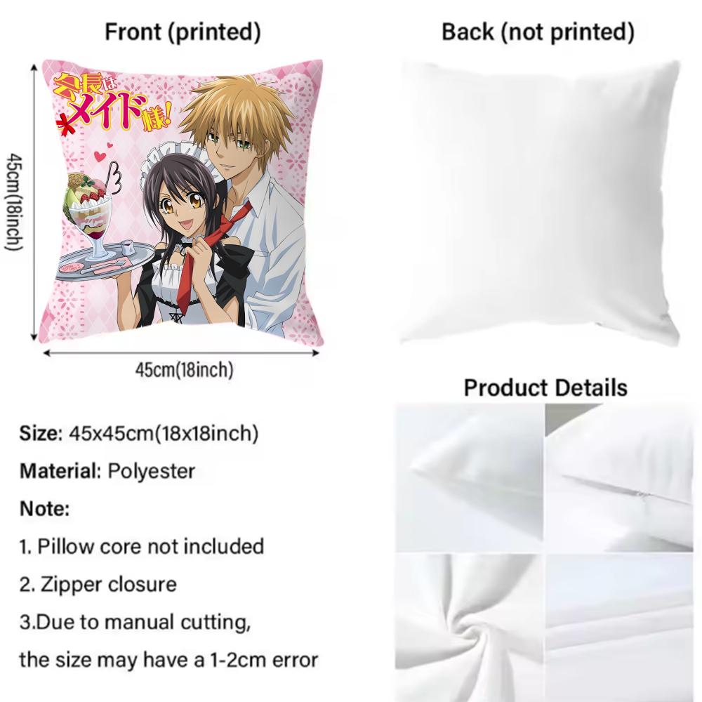 M-Maid Sama! Anime Kissenbezug für Zuhause & Auto, Mehrzweck-Kissenbezug - Wendbar, Weich & Langlebig für den täglichen Gebrauch