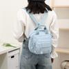 Mini Zaino in Nylon da Donna, Borsa a Tracolla Leggera con Tasche Multiple