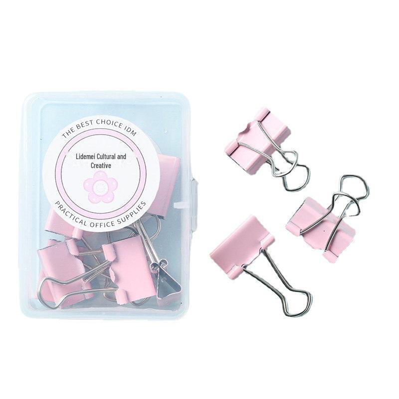 Lidemei Macaron Color Metal Long Tail Clips for Office Supplies
