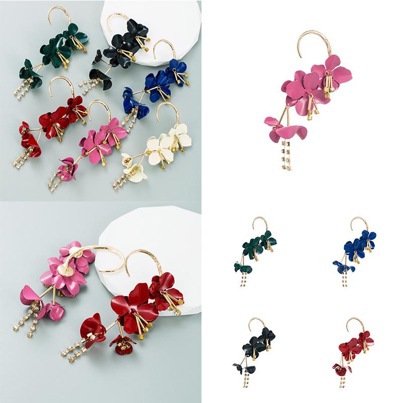 

Женские серьги из сплава с кисточками и бриллиантами в одной упаковке, многослойные висячие серьги в корейском стиле в стиле ретро