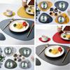 Faux Leather Placemats and Coaster Sets of 4 Dual-Sided PU Table Mat Hot Resistant Place Mats for Dining Table Christmas Decor