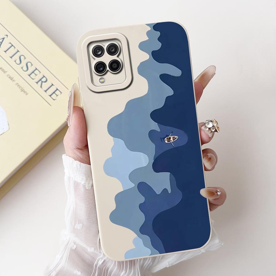 For Samsung A22 A225F 4G Phone Case Flower Painted  Proective Cover for SamsungA22 A22s a 22 S 5G Soft Silicone Funda Capa