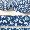 Small Patterned Tenugui Hand with Whale 33cm X for Crafts and Handmade (Japanese Towel) Design, 90cm, Blue, MYM33358, Items.