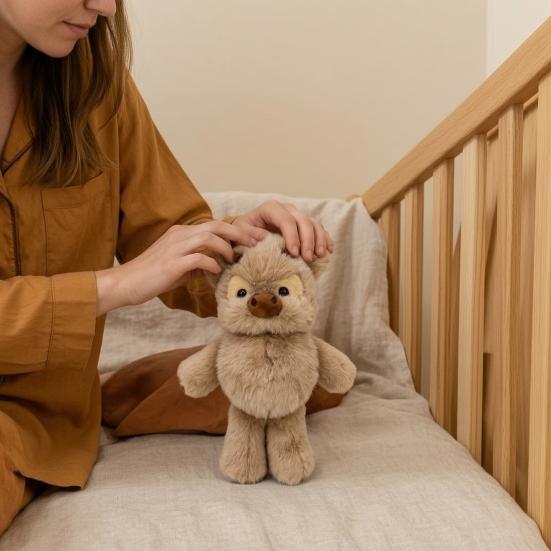 Highland Cow Stuffed Animal, Soft Running Calf Plush Toy for Kids, Cuddle Hugging Plushie for Boys Girls, Portable Travel Companion Gift