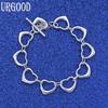 925 Sterling Silver Fashion Jewelry Heart Bracelet
