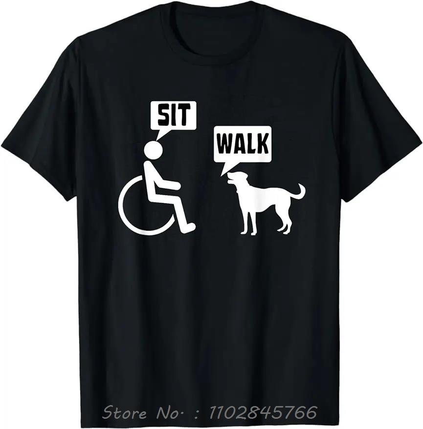

Wheelchair Oversized Tshirt Humor Joke For A Disability In A Wheelchair Fitness T Shirt Camisas Mens Clothing Cotton Tshirt 3XL