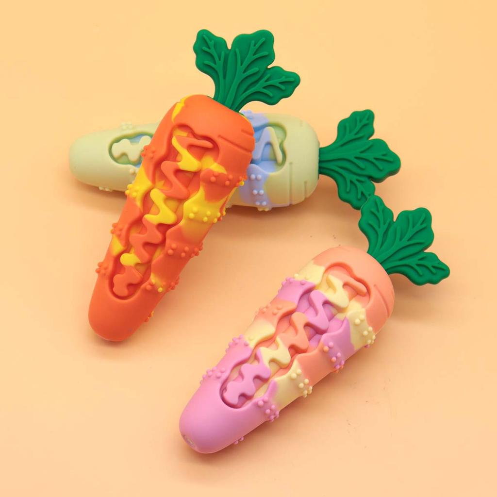 Silicone Carrot Pet Sound Toy Molars Teeth and Is Resistant To Biting Dog Toys