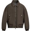 Puffer Jackets Men's Dark Brown Lapel Thin Straight Fit 7380400-716