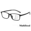 Neutral Classic Square Frame Multifocal Reading Glasses Ultralight  Sports Anti-Slip Anti-Blue Light Presbyopia Glasses
