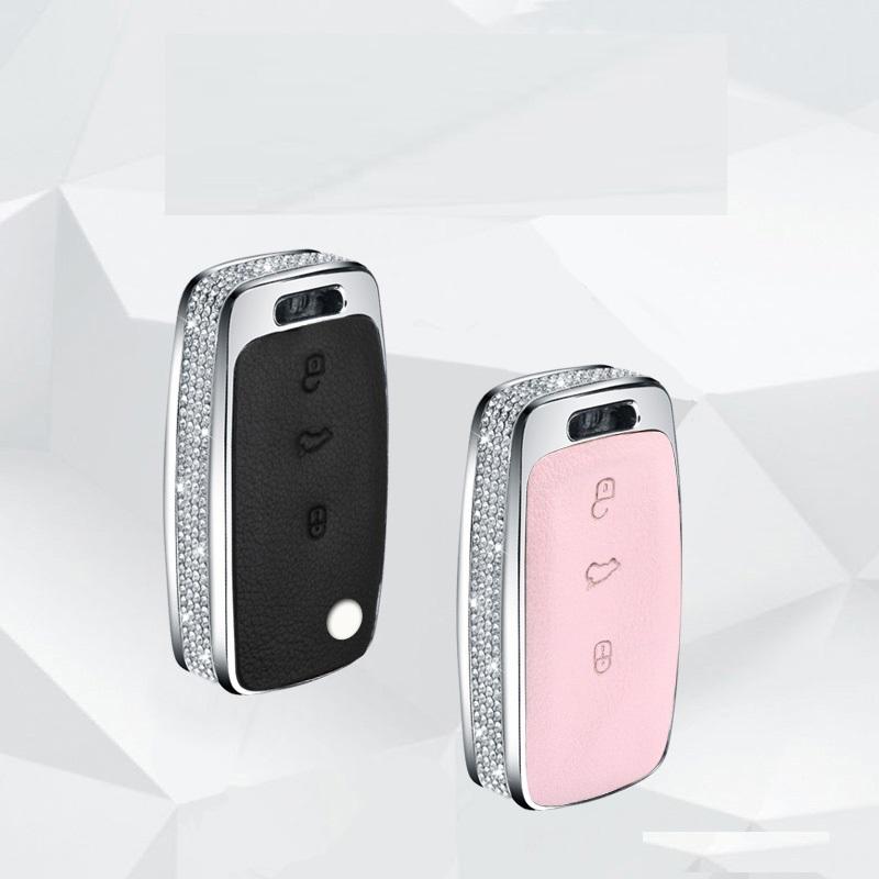 Luxury Diamond Car Key Case Cover For Volkswagen Vw Polo Tiguan Passat B5 B6 B7 Golf Eos Scirocco Jetta Mk6 Octavia