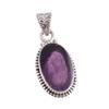 Natural Cloud Amethyst Gemstone Handmade 925 Solid Silver Pendant 1.25'' l3I41