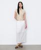 Woman Women'S Nylon Elastic Long Skirt [White]
