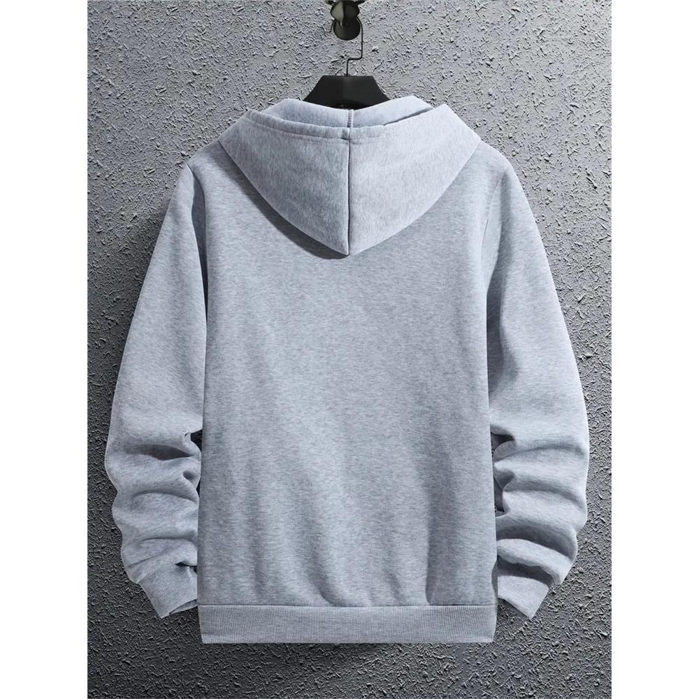 Men'S Zip Up Hoodie Never Give Up Motivational Jacket, Full Zip Closure Hooded Sweatshirt, Front