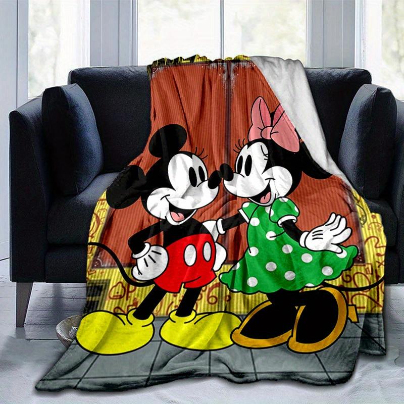 1 Stück, Inspiriert von Mickey & Minnie Maus Decke, Saisonal, Heimdekoration, Überwurfdecke, Weiche Flanell-ÜberwurfdeckeWärme für Ihr Wohnzimmer oder Schlafzimmer, Pe