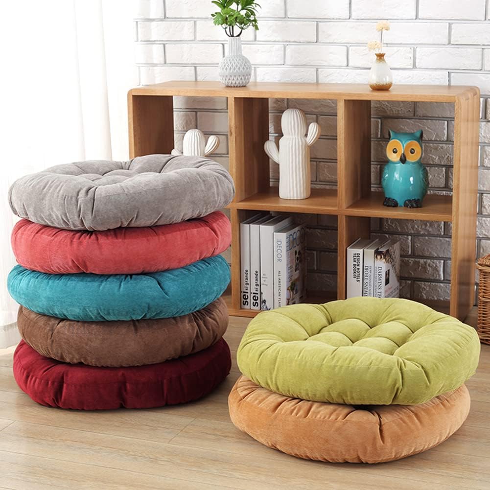 Floor Pillow Large Floor Cushions Round Floor Cushion Seating for Adults Kids Thick Tufted Meditation Cushion for Yoga Tatami