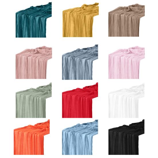 Table Flag Solid Color Pleated Design Bohemia Style Wedding Table Runner Special Events Wedding Decoration