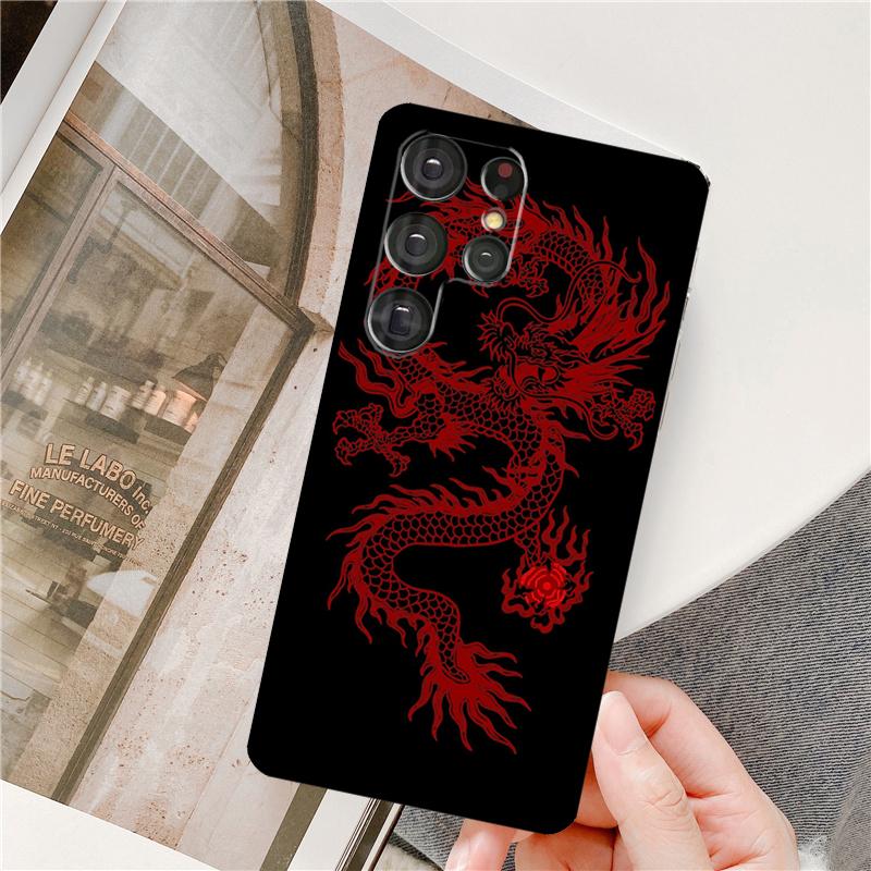 Chinese Dragon Phone Case For Samsung Galaxy S25 Ultra S9 S10 S20 FE S21 S22 S23 Plus S24 Ultra Full Cover