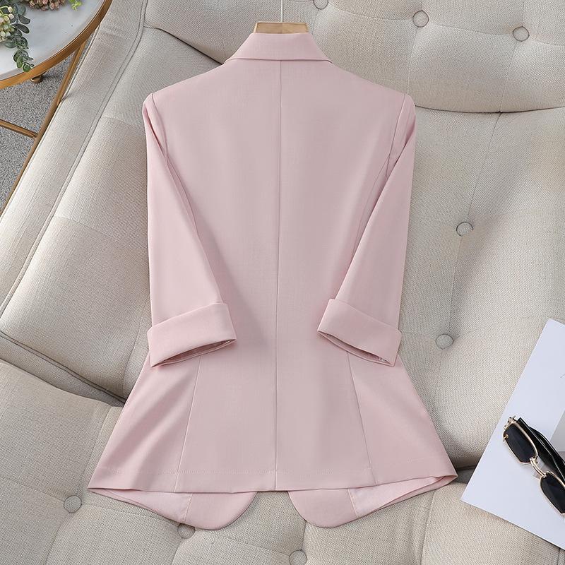 Damen Blauer Ärmel Anzugjacke - Frühling & Sommer Koreanischer Stil, Petite Lässig Formell