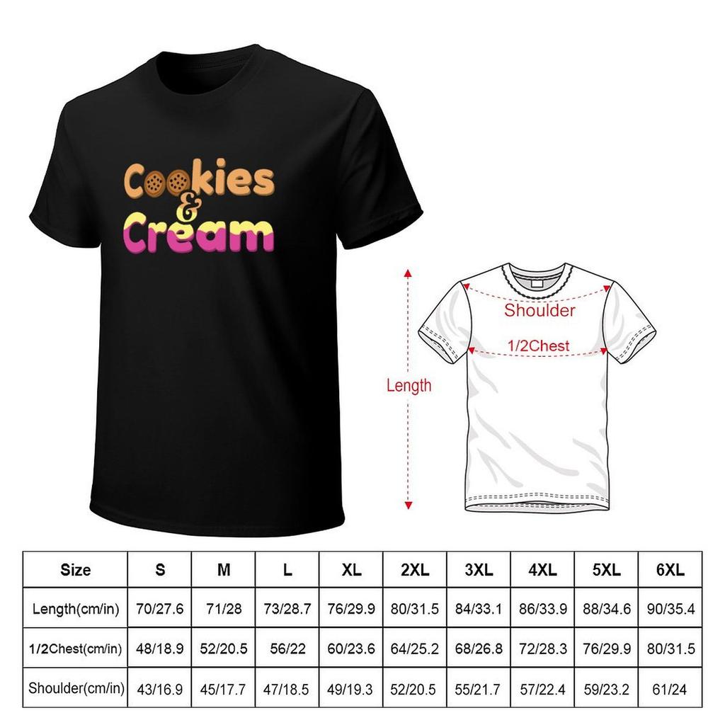 Cookies and cream TShirt customizeds anime shirt t shirt for men
