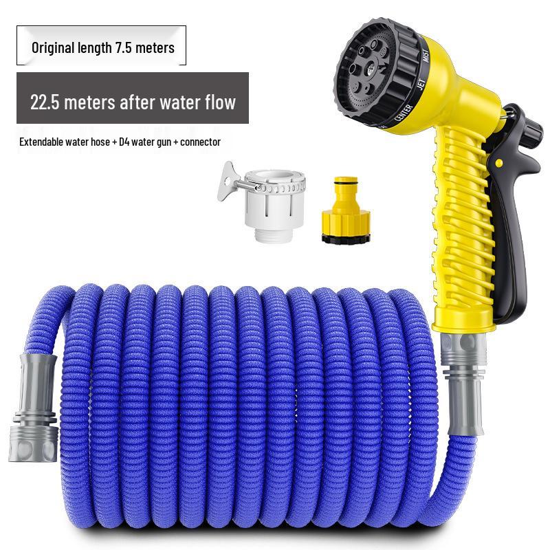 Garden Retractable Water Hose & High-Pressure Car Wash Gun Set with Horticulture Sprinkler Nozzle