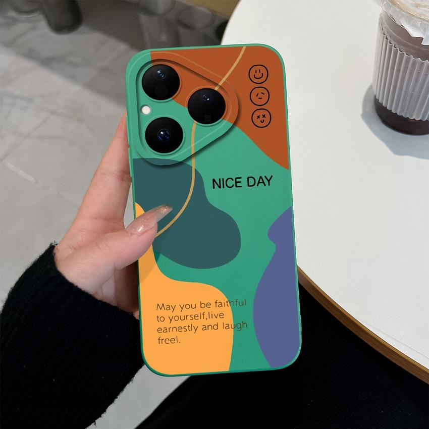 For Huawei Pura 80 Pro Nova Y70 Y90 Y61 6 7 8 9 SE Y72 4E 5T Phone Covers Fashion Grid Patterns Liquid Silicone Dustproof Cases For Huawei Bumper Capa