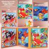 Fruit Transportation Animal Dinosaur Themed Folding Magnetic Puzzle Book Toy