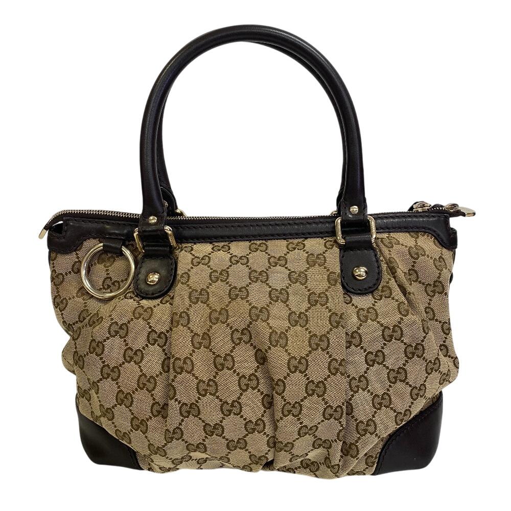 Gucci 247902 2WAY GG Canvas GG Canvas Handbag Brown GG Canvas Women Used