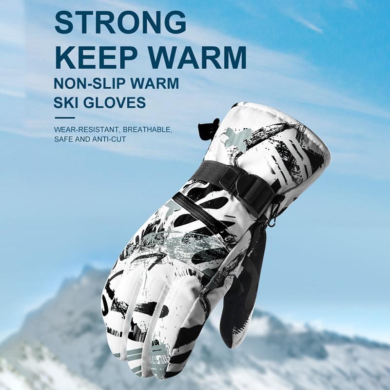 Warm Ski Gloves Winter Thermal Snowboard Gloves Men Women Waterproof Gloves Anti-Slip Touch Screen Skiing Gloves