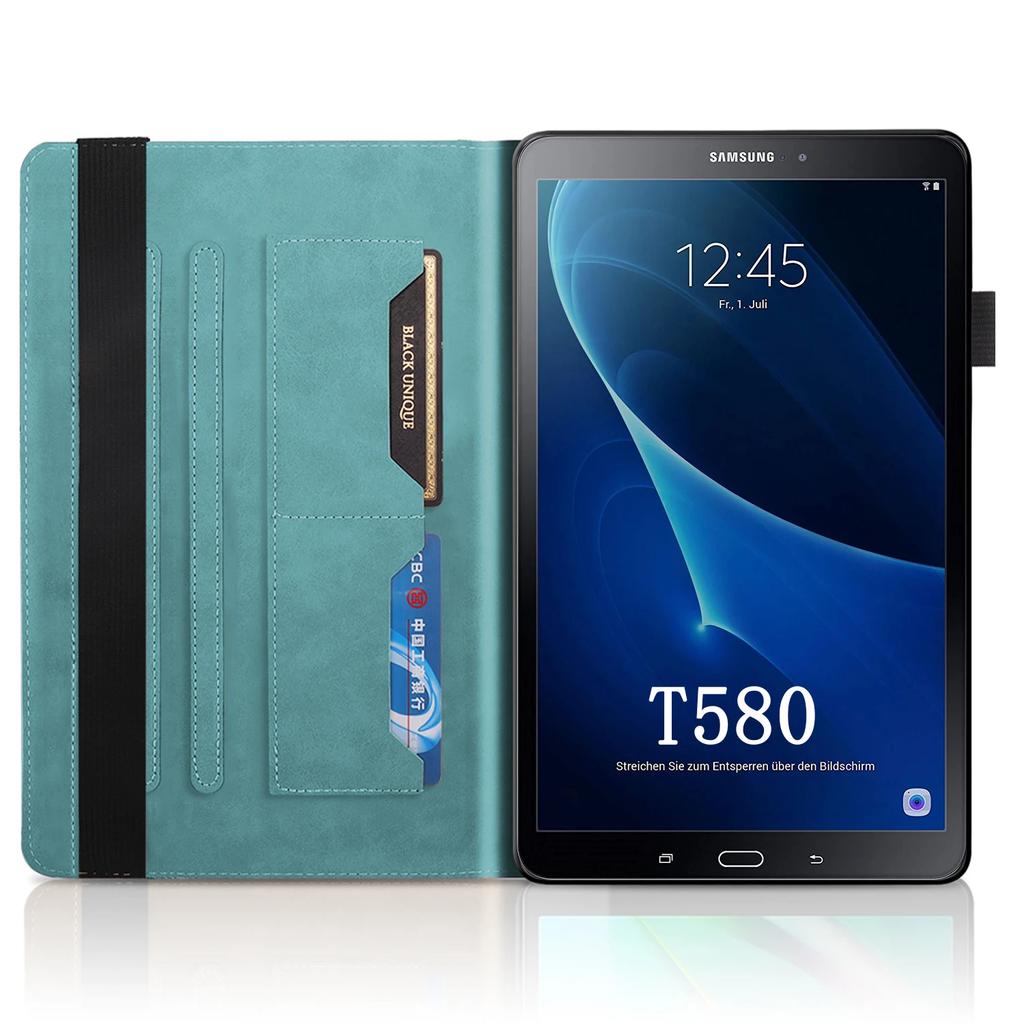Tablet Case For Samsung Galaxy Tab A 10.1 (2016) T580 T585 SM-T580 SM-T585 3D Tree Embossed Business Wallet Leather Cover Funda