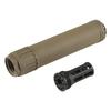 RGW Omega OSS EL-QD762 Type Dummy Silencer & HUXWRX QD 762 Type Flash Hider Set (14mm CCW Thread) Airsoft Custom Parts Suppressor