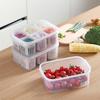 1 Piece Refrigerator Food Storage Containers with Lids Food Fresh Box with 6 Pcs Detachable Drain Basket for Onion Ginger YY067