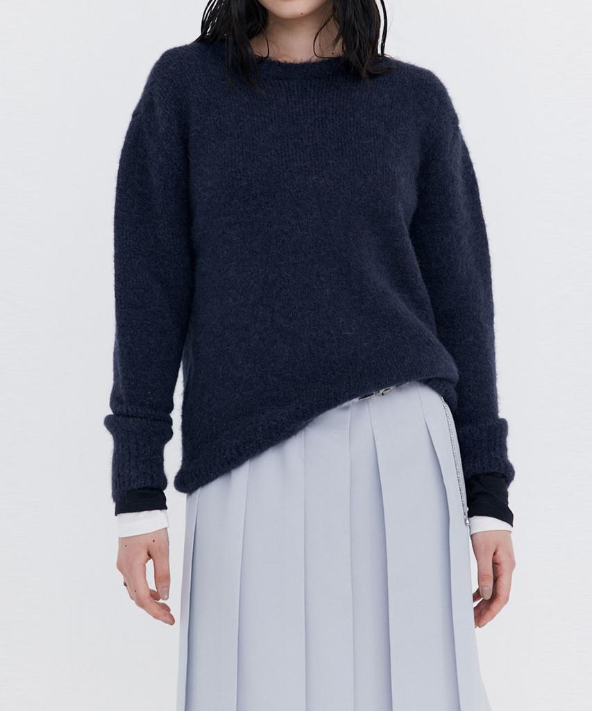 WNDERKAMMER Alpaca Boucle Knit Pullover_Navy