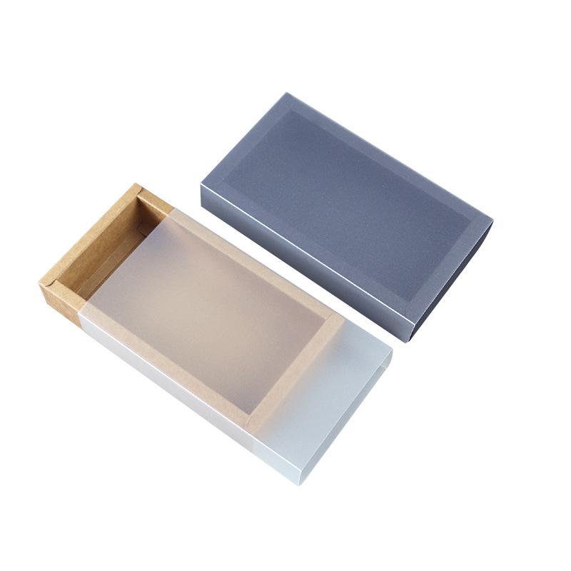 Transparent Frosted Kraft Paper PVC Drawer Box for Cake, Tea, and Bird's Nest Packaging with Custom Logo