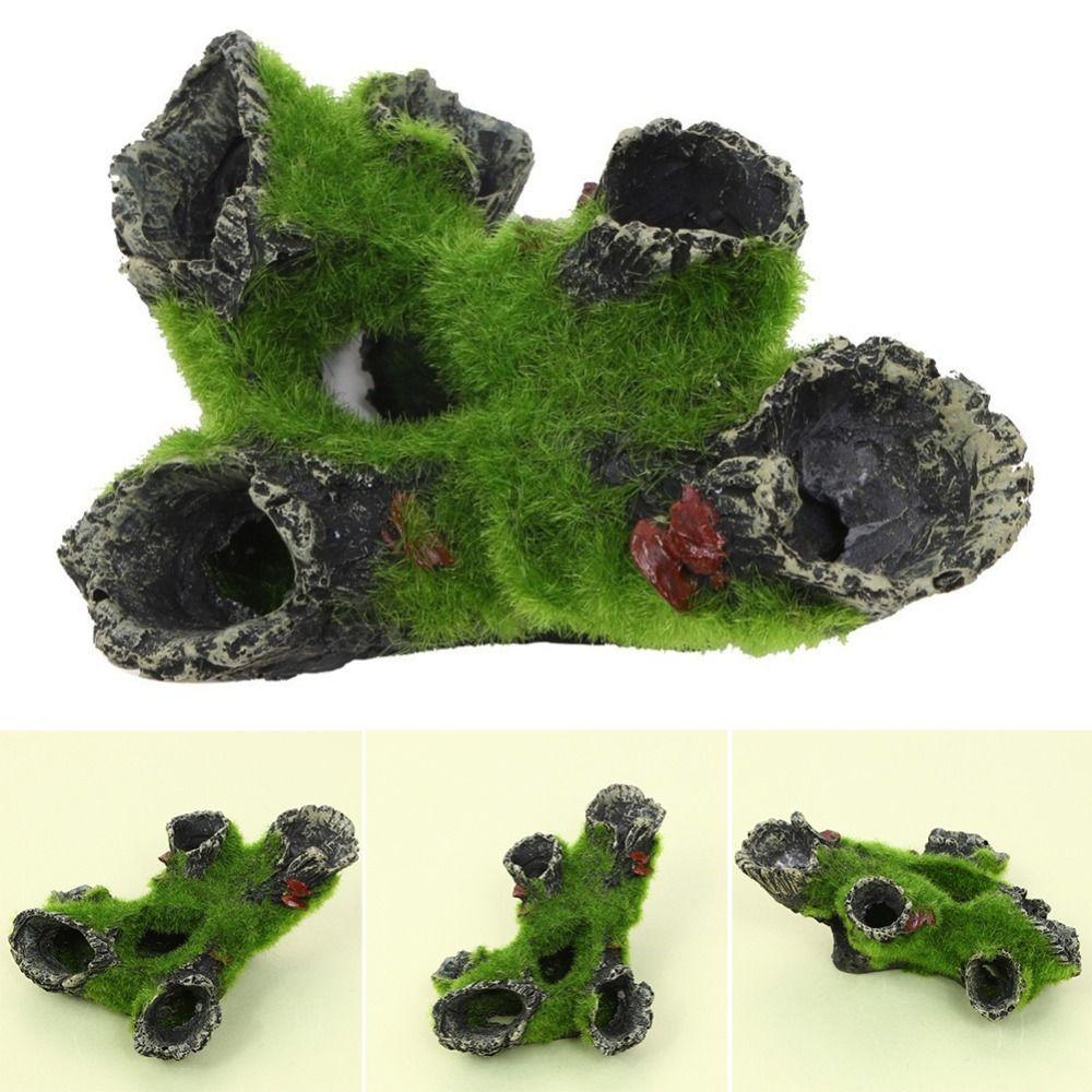 Resin Shrimp Breeding Hiding Cave Simulation Crafts Arts Fish Tank Tree House Decorative Props Fish Shrimp Cave Shelter Aquarium