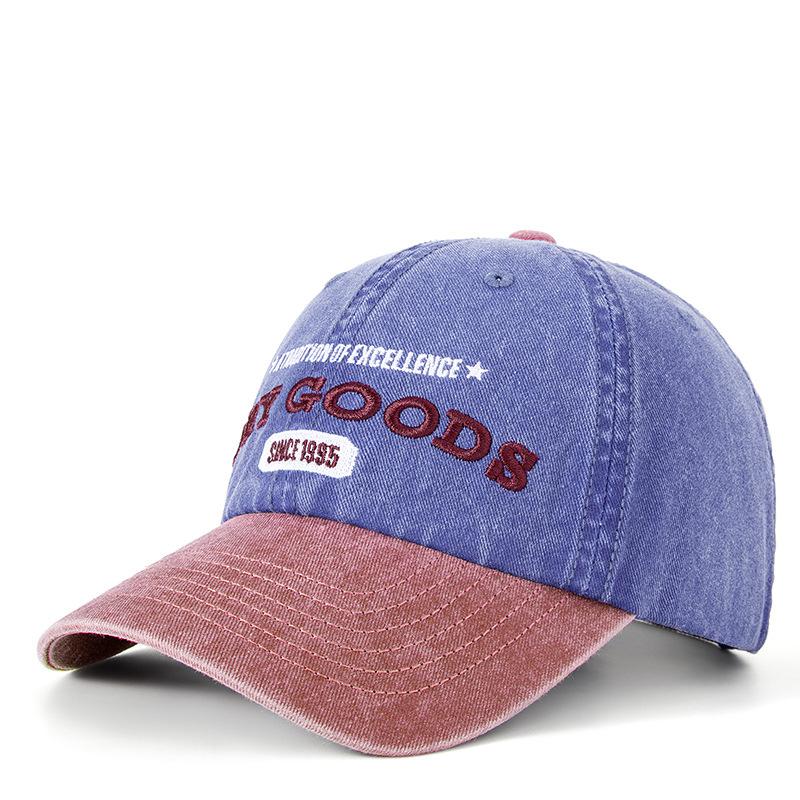 Street Retro Washed Duck Tongue Cap Spring and Summer New Men and Women Couples Sun-shading Fashion Korean Letters Embroidered Cap