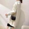 Autumn Winter Women Coat New Mink Velvet Thick Loose Sweater Collar Medium Long Knitted