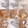 Zircon Rings For Women Stainless Steel Waterproof Adjustable Open Rings Females Exquisite Luxury Jewelry Accessories