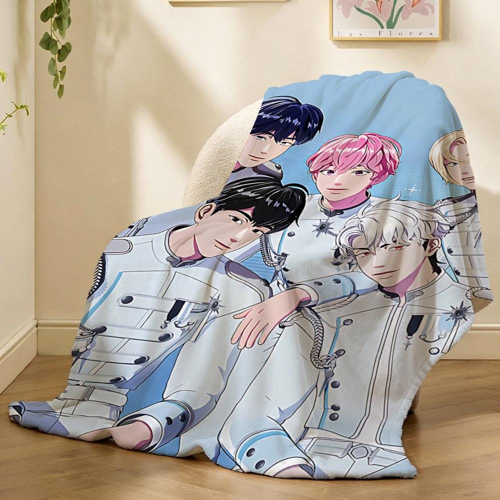 PLAVE K-pop Group Throw 240g flannel blanket, suitable for sofas, beds, offices, exquisite gift blankets