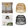 Vintage Simulated Rattan Lamp Cover Plastic Geometric Light Cover Pendant Light Cover  Living Room