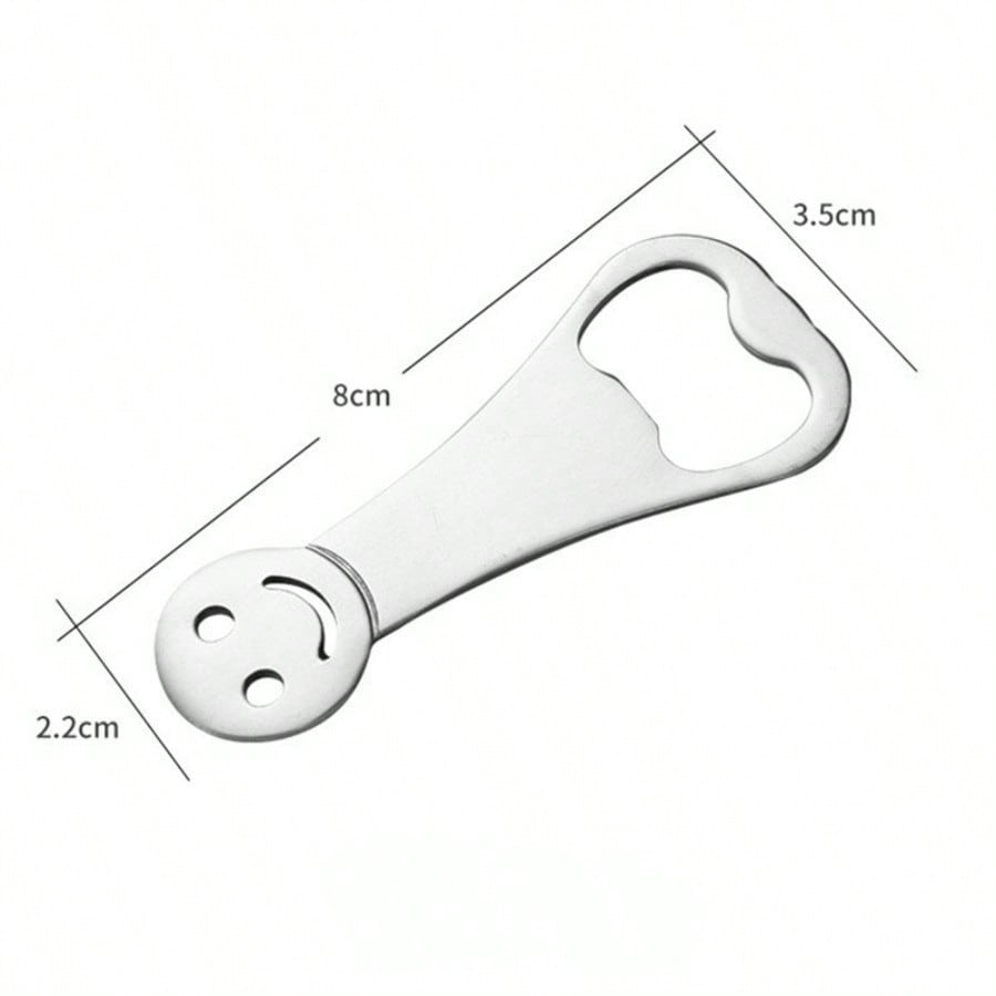 2pcs Stainless Steel Cartoon Beer Bottle Opener Beverage Bottle Opener Flat Simple Bottle Opener