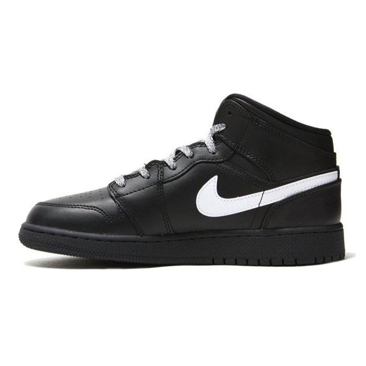 

Кроссовки Air Jordan 1 Retro Mid GS Speckle Kids Черный Черно-Белый 554725-049